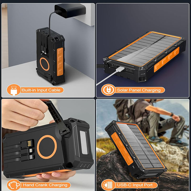 TitanVolt 20,000mAh Rugged Solar Power Bank - Ultimate Outdoor Portable Charger - Image 2