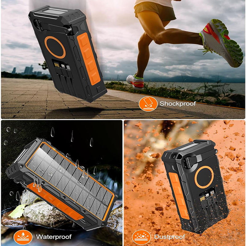 TitanVolt 20,000mAh Rugged Solar Power Bank - Ultimate Outdoor Portable Charger - Image 4