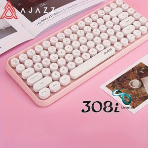 Ajazz 308I Retro Mechanical Keyboard (Pink)